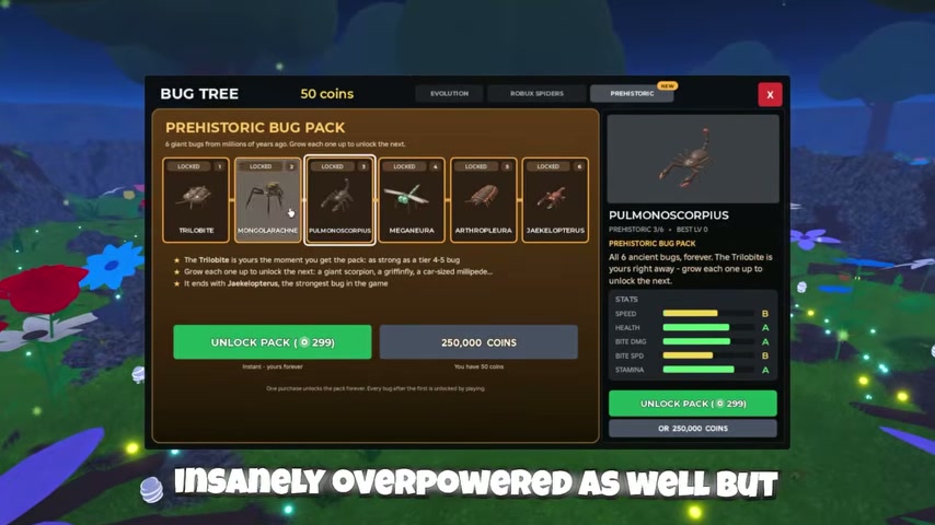 Prehistoric bug pack offer inside Bug Tree